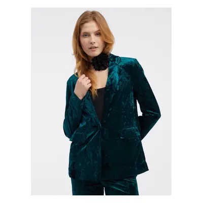 Orsay Green Ladies Velvet Jacket - Ladies