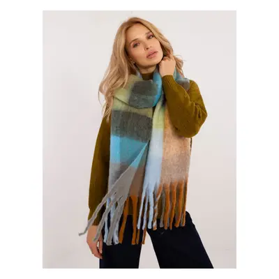 Women's checkered winter scarf