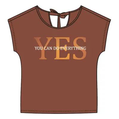 WOMEN'S T-SHIRT L-TS-4015 BROWN