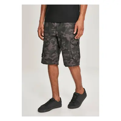 Ripstop Ripstop Strappy Camo Cargo Shorts - Black