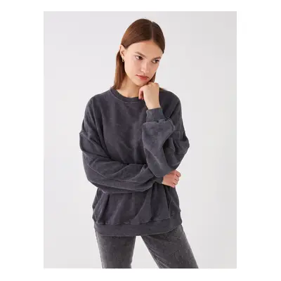 LC Waikiki Crew Neck Plain Long Sleeve Oversize Women's Sweatshirt