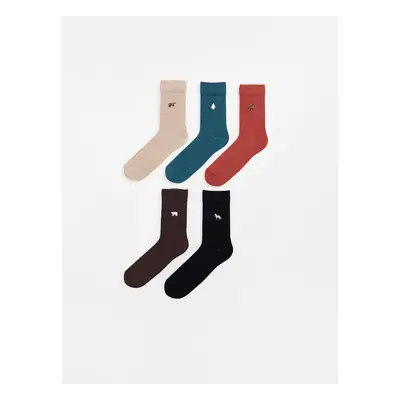 LC Waikiki Lcw Printed Men's Socks 5-Piece