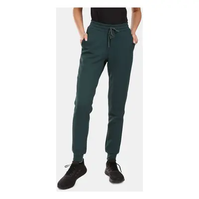 Women's cotton sports sweatpants Kilpi MATTY-W Dark green