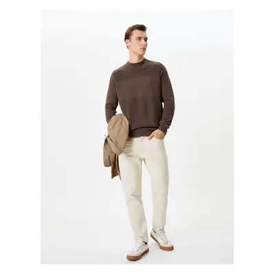 Koton Half Turtleneck Sweater Knitwear Slim Fit Textured