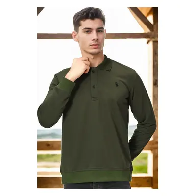 V4007 DEWBERRY MEN'S SWEATSHIRT-PLAIN KHAKI