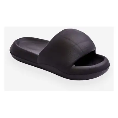 Women's light foam slippers on the platform Black Milton