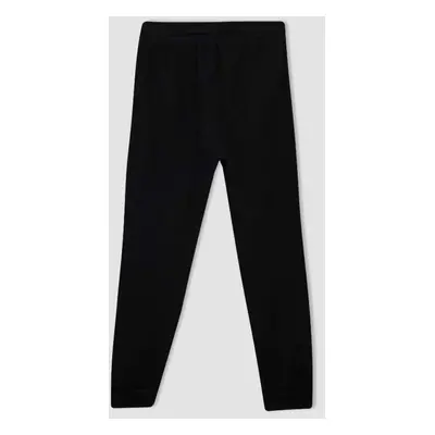 DEFACTO Boy Black Elastic Waist Leg Pocket School Jogger Sweatpants