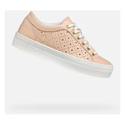 Beige women's sneakers Geox Claudin - Women's