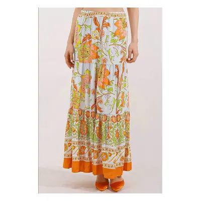 Bigdart Patterned Long Skirt - Orange