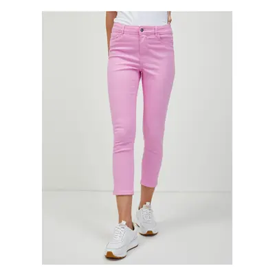 Pink Shortened Slim Fit Jeans ORSAY - Női