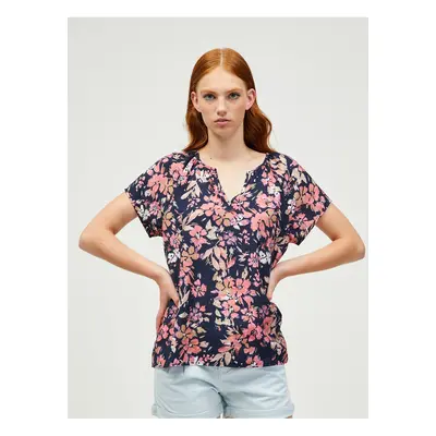 Pink and blue floral blouse VERO MODA Gigi - Women