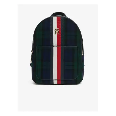 Green-blue ladies checkered backpack Tommy Hilfiger - Women