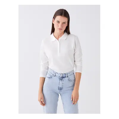 LC Waikiki Polo Neck Plain Long Sleeve Women's T-Shirt