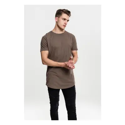 Army Green T-Shirt in the Shape of a Long Tee