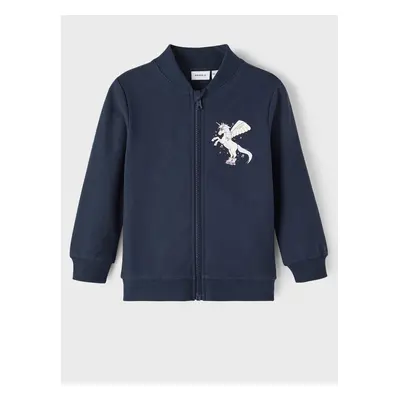 Dark blue girly sweatshirt with zipper name it Bascha - Girls