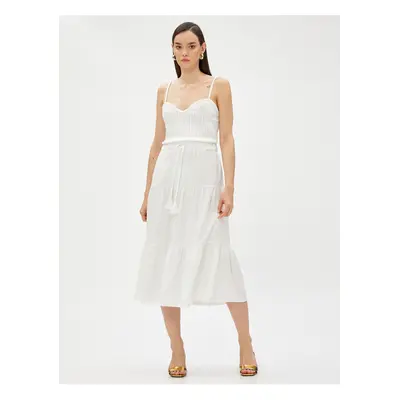 Koton Tiered Waist Midi Skirt