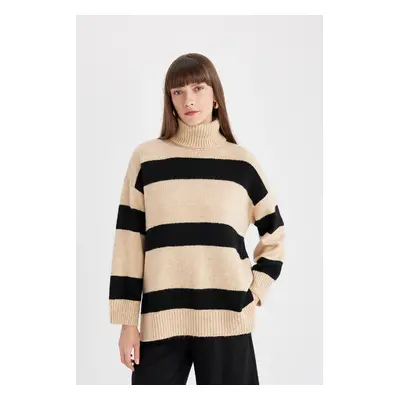 DEFACTO Relax Fit Turtleneck Tunic