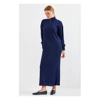 Bigdart Full-length Knitwear Dress - D.Navy Blue