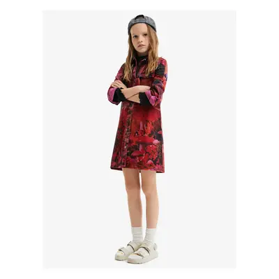 Red Girls' Shirt Dress Desigual Alonso - Girls