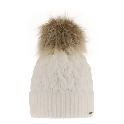 AGBO Woman's winter hat white Deva with pompom