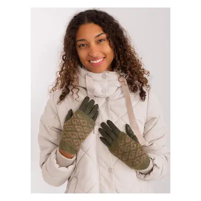 Khaki Winter Smartphone Gloves