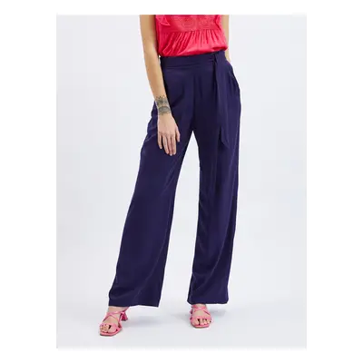 Orsay Dark blue women's wide trousers - Women