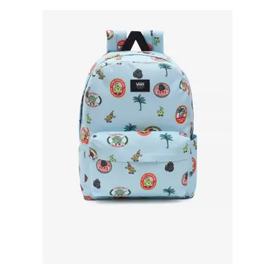 Light blue mens patterned backpack VANS MN OLD SKOOL IIII BACKPACK - Men