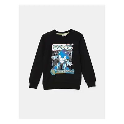 LC Waikiki Boys' Crew Neck Sonic Printed Long Sleeve T-Shirt