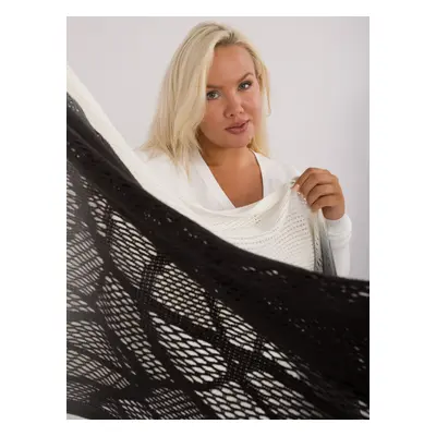 Ecru-black women's scarf