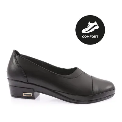 DGN Women's Comfort Shoes Genuine Leather Black