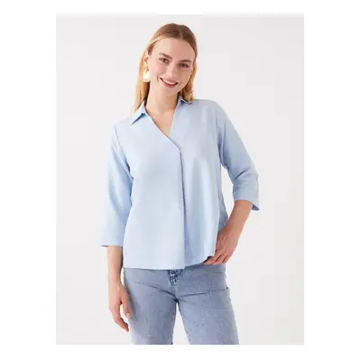 LC Waikiki Women's Shirt Collar Plain Blouse