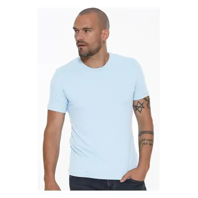 T8569 DEWBERRY BIKE COLLAR MEN'S T-SHIRT-DARK BLUE