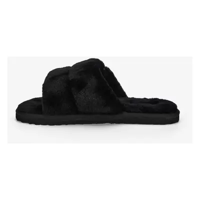 Black women's home slippers made of faux fur Puma Fluff