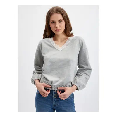 Orsay Light Grey Women Facial Sweatshirt - Women