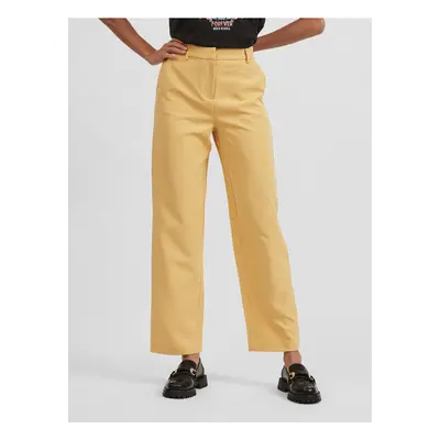 Yellow trousers VILA Britt - Women