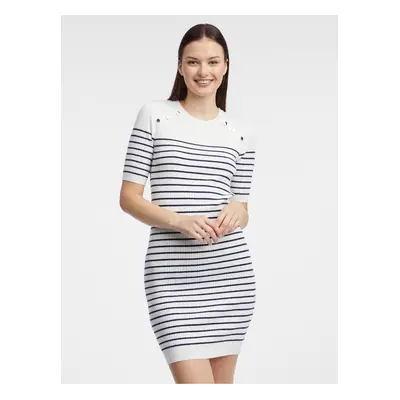 Orsay White Striped Sweater Dress - Women