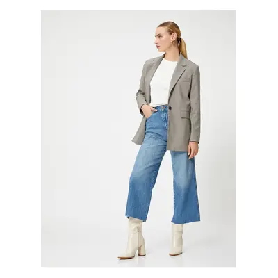 Cotton Extra Wide Crop farmer - Bianca Crop Jean