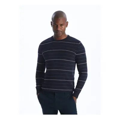 LC Waikiki Men's Crew Neck Striped Long Sleeve Knitwear Sweater