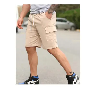 S2999 DEWBERRY CARGO POCKET MENS SHORT-BEIGE