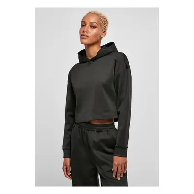 Women's Short Scuba Hoody Black