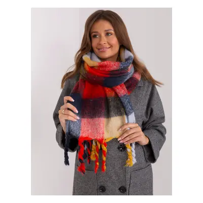 Red-mustard women's winter scarf