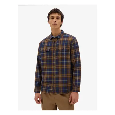 Brown-blue men's plaid flannel shirt VANS Sycamore - Men