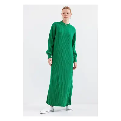 Bigdart Full-length Knitted Dress - Green