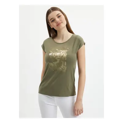 Orsay Khaki Ladies T-Shirt - Women