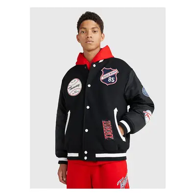 Black men's bomber with wool Tommy Jeans - Men