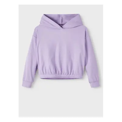 Light purple girly hoodie name it Louise - Girls