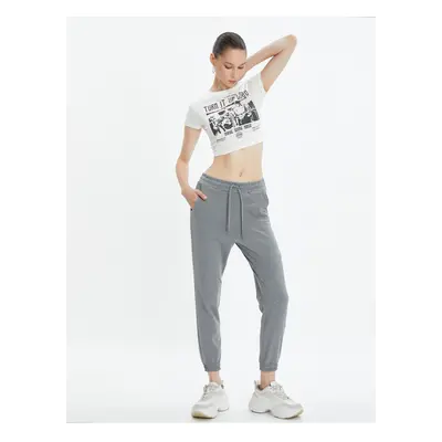 Koton Basic Jogger Sweatpants with Tie Waist Pocket