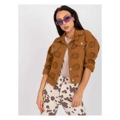 Camel short women's jacket denim Colima