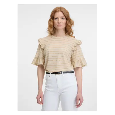 Orsay Beige Women's Striped T-Shirt - Women