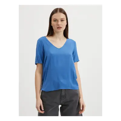 Blue Womens Basic T-Shirt VILA Paya - Women